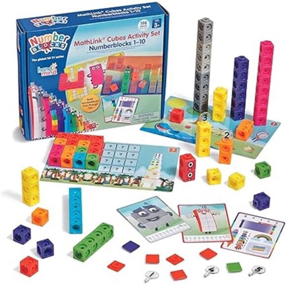 hand2mind MathLink Cubes Numberblocks 1-10 Activity Set, 30 Preschool Learning - Picture 6 of 6